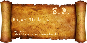 Bajor Mimóza névjegykártya